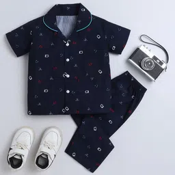The Magic Wand Boys Printed Short Sleeves Night suit-image-24