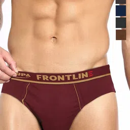 Rupa Frontline Pack Of 10 Assorted Mid-Rise Basic Briefs Frontline-Expando-Plain-10-49