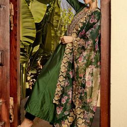 Ishin Women Floral Embroidered Regular Kurta with Trousers & With Dupatta-picture-17