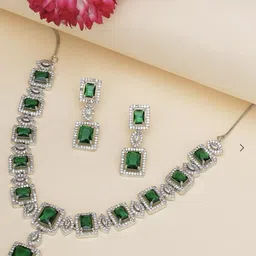 TIYARA Silver-Plated Brass Jewellery Set-33