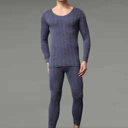 Wearslim Striped Ultra-Warm Cotton Thermal Set-image-48