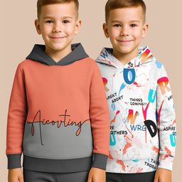 HELLCAT Boys Pack of 2 Printed Hooded Pullover Sweatshirt-picture-32