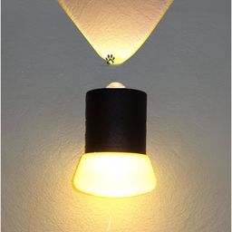 Mufasa Black & White Textured Cylinder Shaped Aluminium Wall Lamp-image-102
