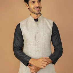 Wintage Men Regular Linen Kurta with Pyjamas-12