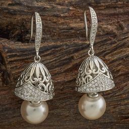 Kushal's Fashion Jewellery Gold-Plated Dome Shaped Zircon Studs Earrings-26