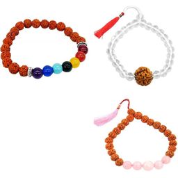 Divine souvenirs Unisex Set Of 3 Artificial Beaded Bracelets-image-9