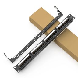 24-Port 1U UTP Patch Panel RJ45 Network Patch Panel Compatible With Cat5e/Cat6 Ethernet Cables 24-Port 1U UTP Patch Panel RJ45 Network Patch Panel Compatible With Cat5e/Cat6 Ethernet Cables-2
