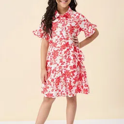 Stylo Bug Floral Print A-Line Dress-image-58