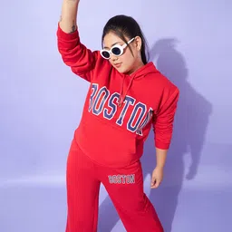 SASSAFRAS Curve Printed Hooded Sweatshirt & Trousers Co-Ords-image-55