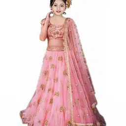 F Plus Fashion Girls Net Semi-Stitched Lehenga Choli-picture-39