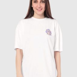 Juliet Women Typography Printed Round Neck Cotton Oversized T-shirt-image-35