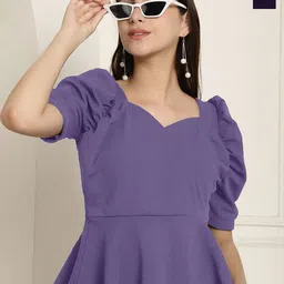 Tromko Women Pack Of 2 Puff Sleeve Peplum Top-picture-33