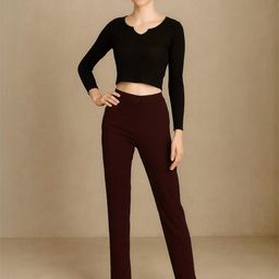 R.Code by The Roadster Life Co. Women Striped Flared High-Rise Cargos Trousers-picture-42