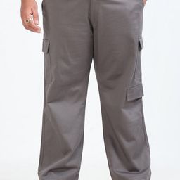 NEVER NEUD Men Relaxed Loose Fit Cargos Trousers-image-63