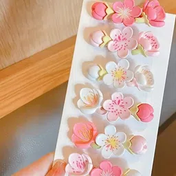 Balasundri Women Set of 4 Flower Hair Clips Barrettes Hairpins-picture-13