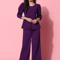 WATAY V-Neck Long Sleeve Crop Top With Trousers Co-Ords-picture-29