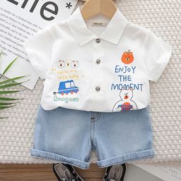 INCLUD Boys Printed Shirt With Shorts-image-60