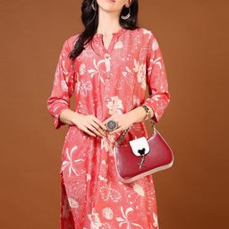 V-Mart Women Floral Printed Mirror Work Kurta-picture-42