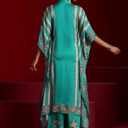 Libas Art Women Floral Printed Regular Kaftan Kurta with Palazzos image 4