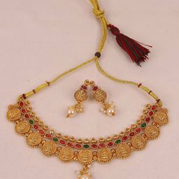 Ethnicking Gold-Plated Stone-Studded Jewellery Set-image-98