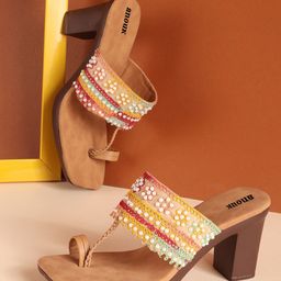 Anouk Embellished Block Sandals-44