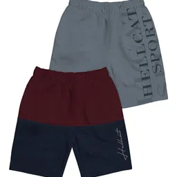 HELLCAT Boys Typography Printed Shorts-13