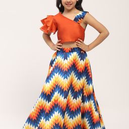 SPUNKIES Girls Printed Ready to Wear Lehenga &-image-52