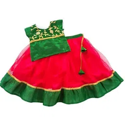 STANWELLS KIDS Girls Embroidered Ready to Wear Lehenga &-image-96