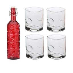 SOMIL Red Glass Airtight Can Bottle-image-55
