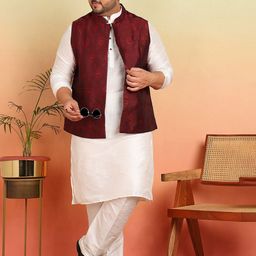 Sztori Woven Design Nehru Jacket-image-73