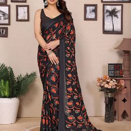 Moda Rapido Poly Georgette Designer Saree-image-98