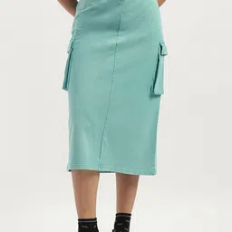United Colors of Benetton High Waist Straight Midi Skirt-picture-33