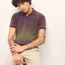 THE BEAR HOUSE Men Printed Polo Collar Slim Fit T-shirt-image-13