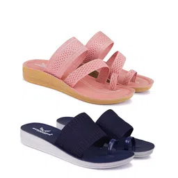 BERSACHE Women Set Of 2 Open Toe Flats-picture-32