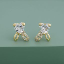 Kushal's Fashion Jewellery Gold-Plated Party Trendy Zircon Classic Studs Earrings-picture-40
