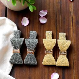 LYTIX Girls Set Of 4 Glittery Metal Alligator Hair Clips - Assorted-22