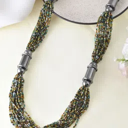 RICHEERA Silver-Plated Artificial Beaded Necklace-13