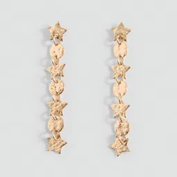 MANGO Teen Girls Circle & Star Shaped Drop Earrings-picture-39