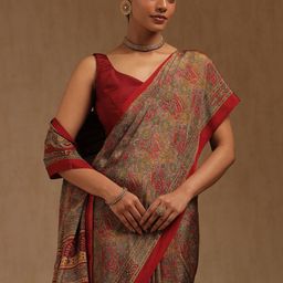 Soch Ethnic Motifs Printed Pure Crepe Saree-picture-25