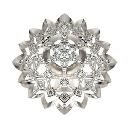 VALANOVA White Gold Plated Sterling Silver Certified 0.50 Ct Lab Grown Diamond Ring-image-74