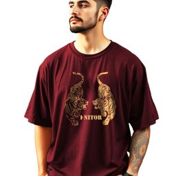 AUSK Men Printed Oversized T-shirt-image-75