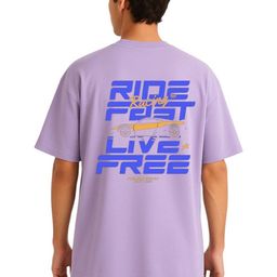 Metronaut Typography Round Neck Extended Sleeves Oversized Pure Cotton T-shirt-image-55