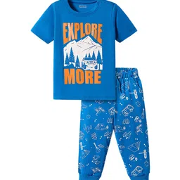 Honeyhap Boys Printed Pure Cotton Night suit-image-54