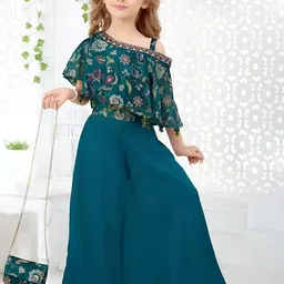 BAESD Girls Printed Top With Palazzos-picture-2