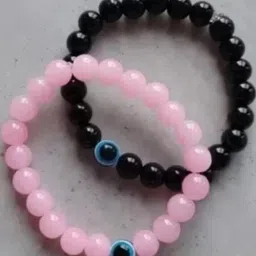 Divine souvenirs Unisex Set Of 2 Artificial Beaded Elasticated Bracelets-53