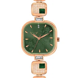 WHITE BIRD Women Brass Printed Dial & Bracelet Style Straps Analogue Watch 6024 Rose D Green-picture-37