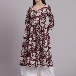 DHAKRE FASHION Women Pure Cotton Printed Kurta Set-image-85