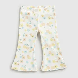 mothercare Girls Printed Pure Cotton Bootcut Trousers-image-95