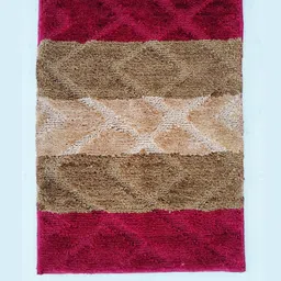 CROWN MATTINGS Red 1400 GSM Microfibre Bath Rugs-picture-2