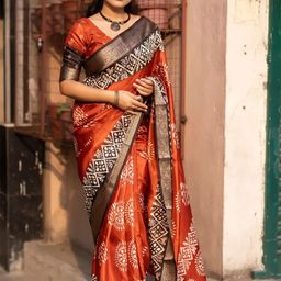 J 6 DESIGNER Batik Saree-image-89